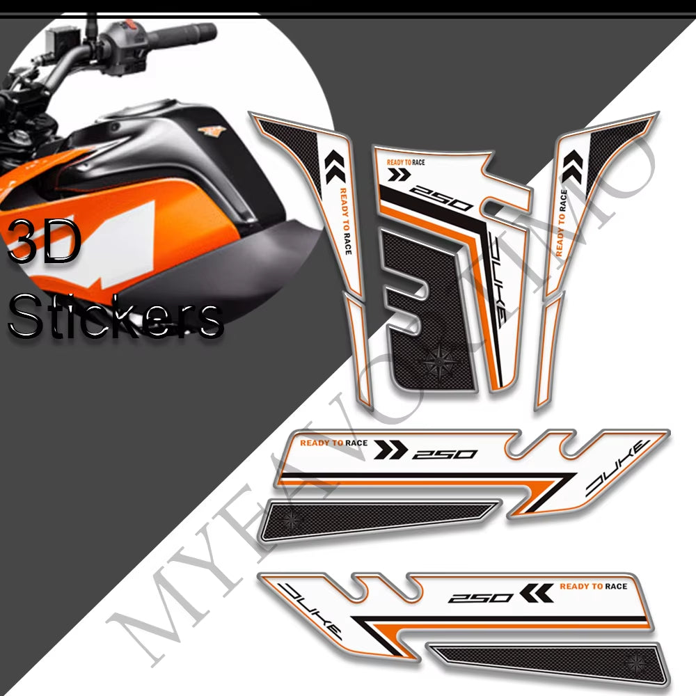 KTM Duke 250 3D Epoxy Tank Pad Kit 丨 Center and Side Stickers