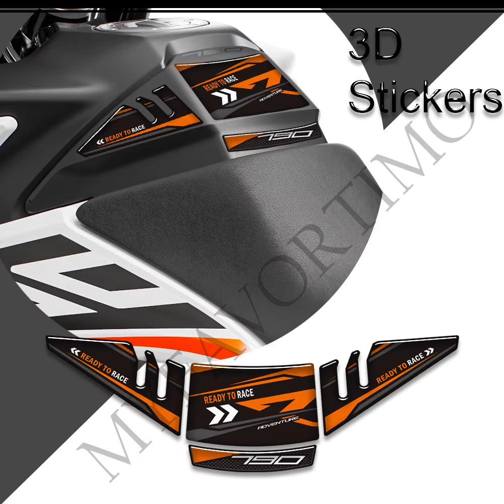 KTM 250 390 790 890 Adventure 3D Epoxy Tank Pad Kit 丨 Orange