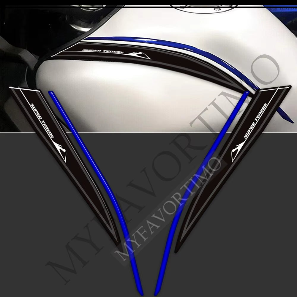 Yamaha XT1200Z Super Ténéré 3D Epoxy Tank Decals Kit 丨 Center and Side Stickers