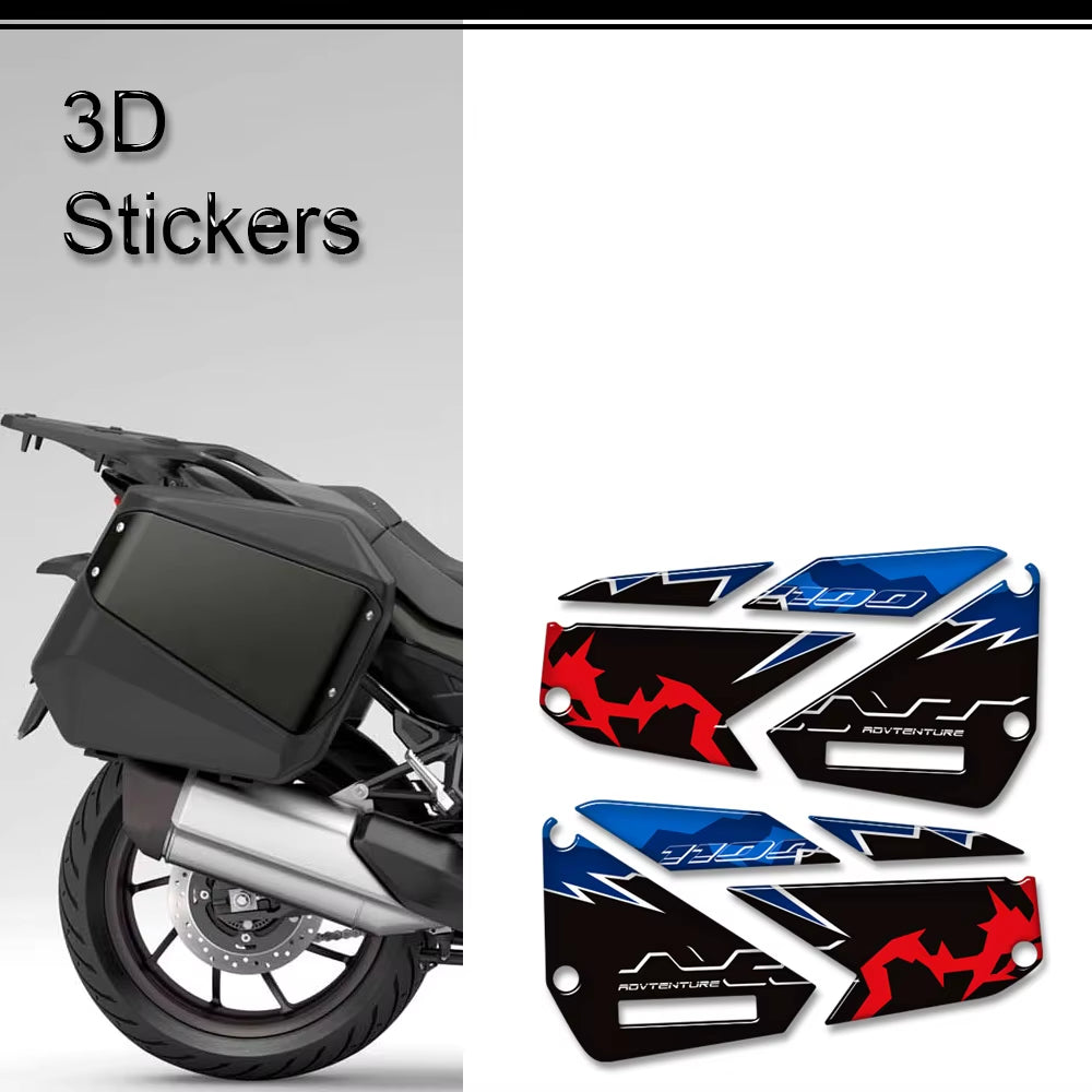 Honda NT1100 NT1100 DCT 3D Epoxy Side Pannier Decals Kit 2022-2026 丨 Black Red White