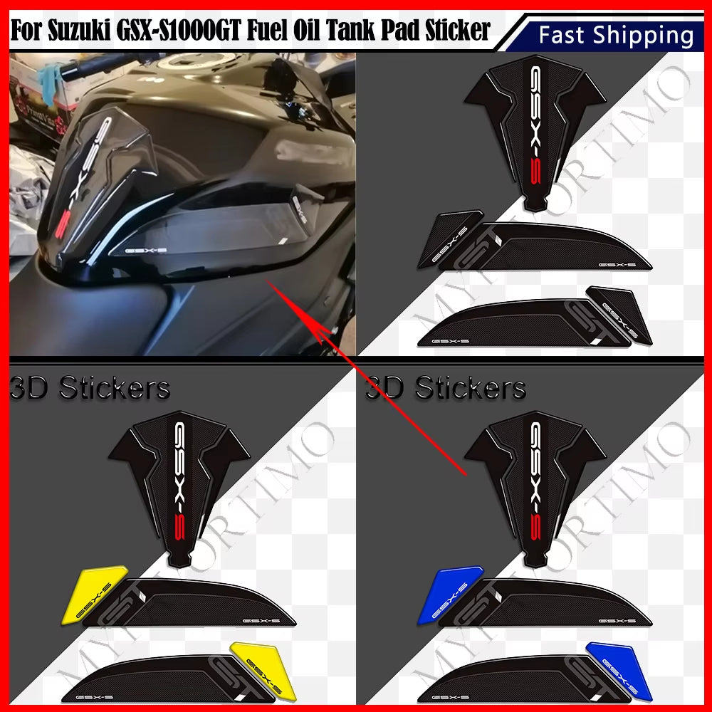Suzuki GSX-S1000GT GSX-S1000 3D Epoxy Tank Decals Kit 2022-2025 丨 Center and Side Stickers