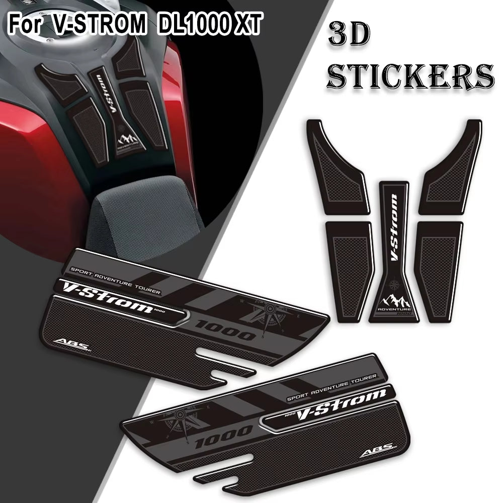 Suzuki V-Strom DL1000 3D Epoxy Tank Decals Kit 2015-2020 丨 Center and Side Stickers