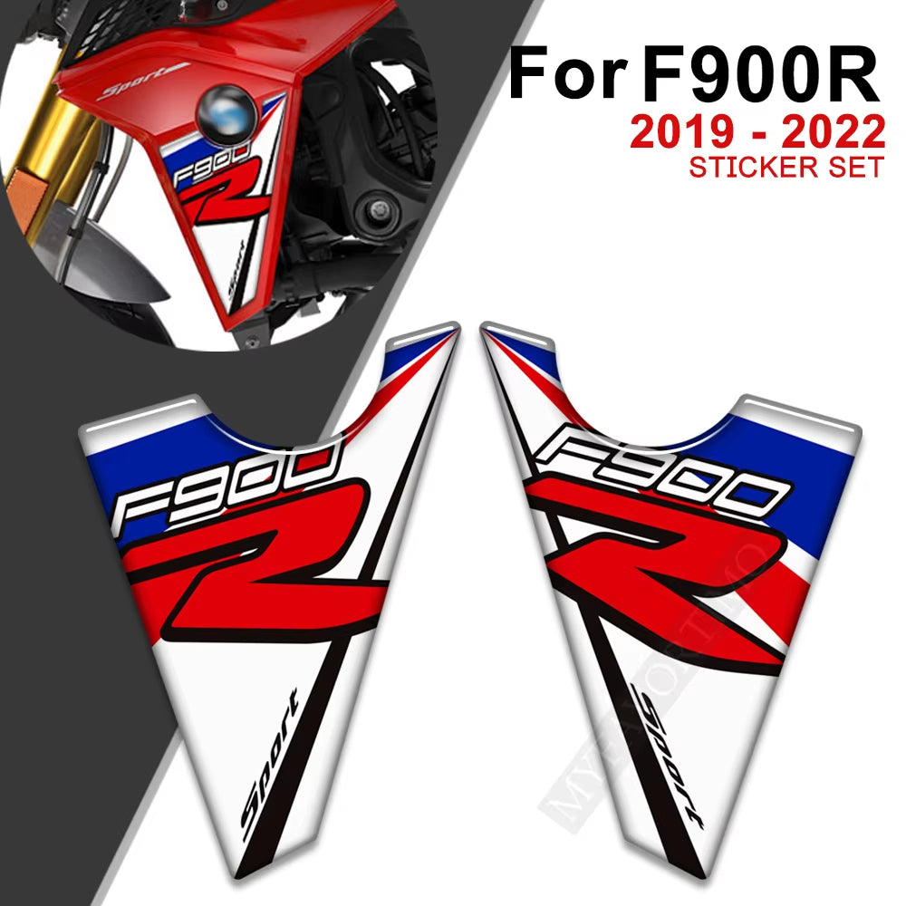 BMW F900R 3D Epoxy Tank & Body Decals Kit 2019-2022 丨 Center and Side Stickers