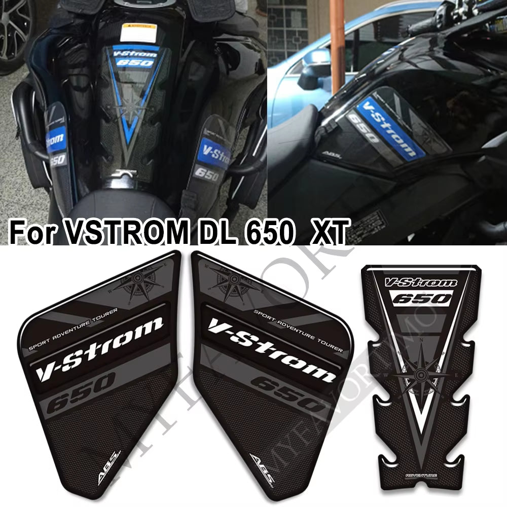 Suzuki V-Strom DL650XT 3D Epoxy Tank Decals Kit 2017-2026 丨 Center and Side Stickers
