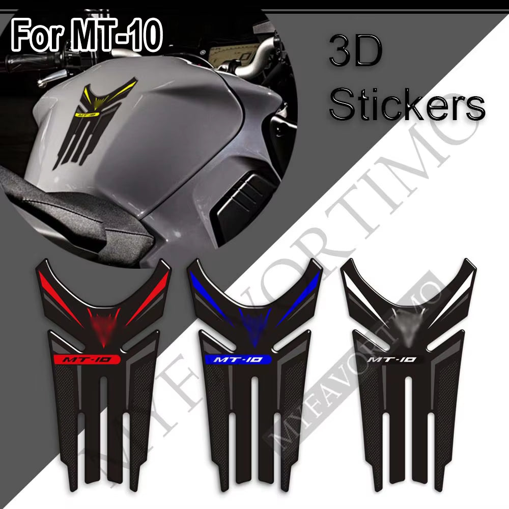 Yamaha MT-10 MT-10 SP FZ-10 3D Epoxy Tank Decals Kit 2016-2024 丨 Fuel Cap and Side Stickers