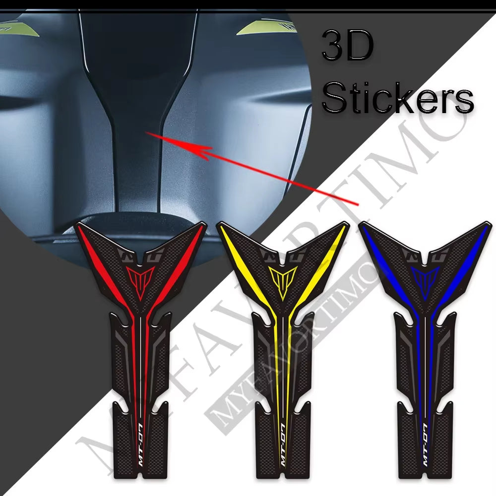 Yamaha MT-07 MT-07 SP 3D Epoxy Tank Decals Kit 2018-2020 丨 Fuel Cap and Side Stickers