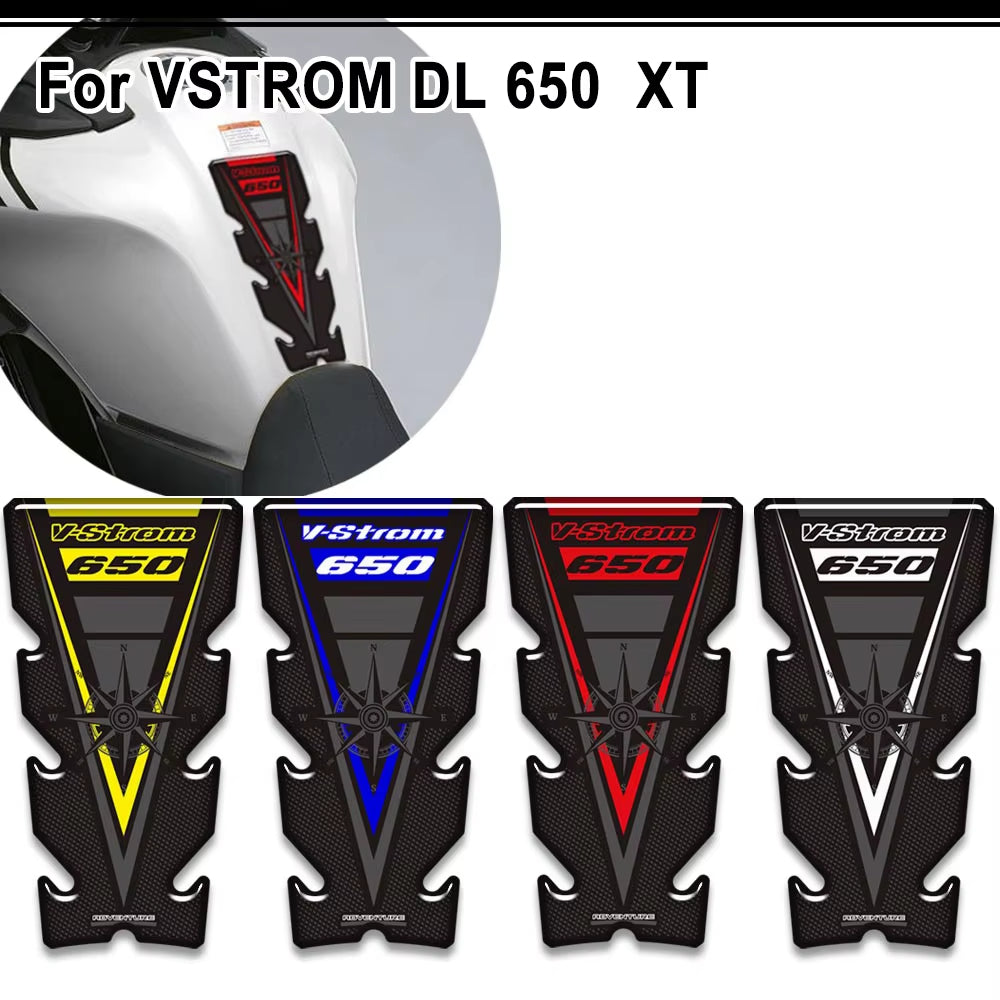 Suzuki V-Strom DL650XT 3D Epoxy Tank Decals Kit 2017-2026 丨 Center and Side Stickers