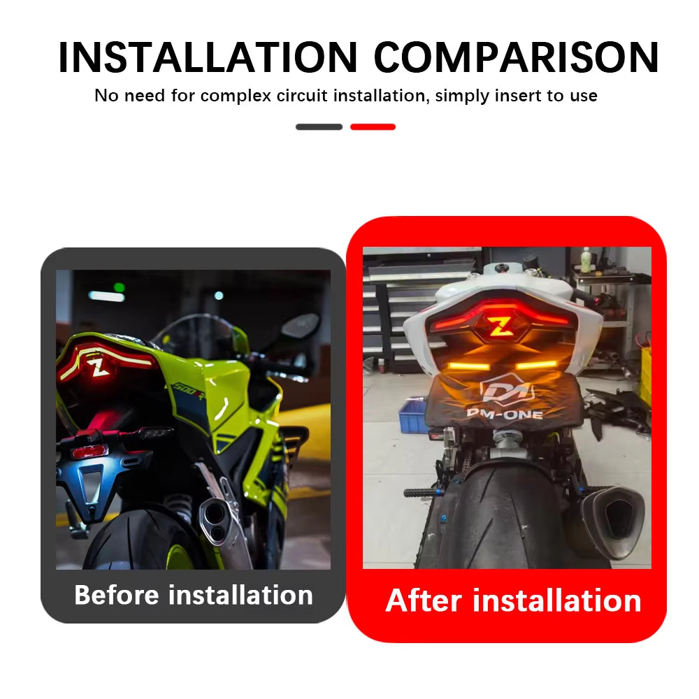 ZXMOTO 500RR 820RR Tail Tidy | LED License Plate Holder With Turn Signal