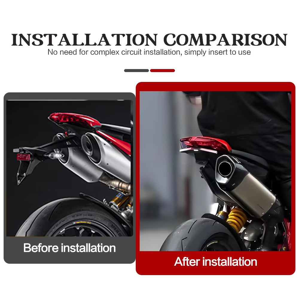 Ducati Hypermotard 950 2018‑2023 | Short Tail Tidy License Plate Holder Fender Eliminator Kit