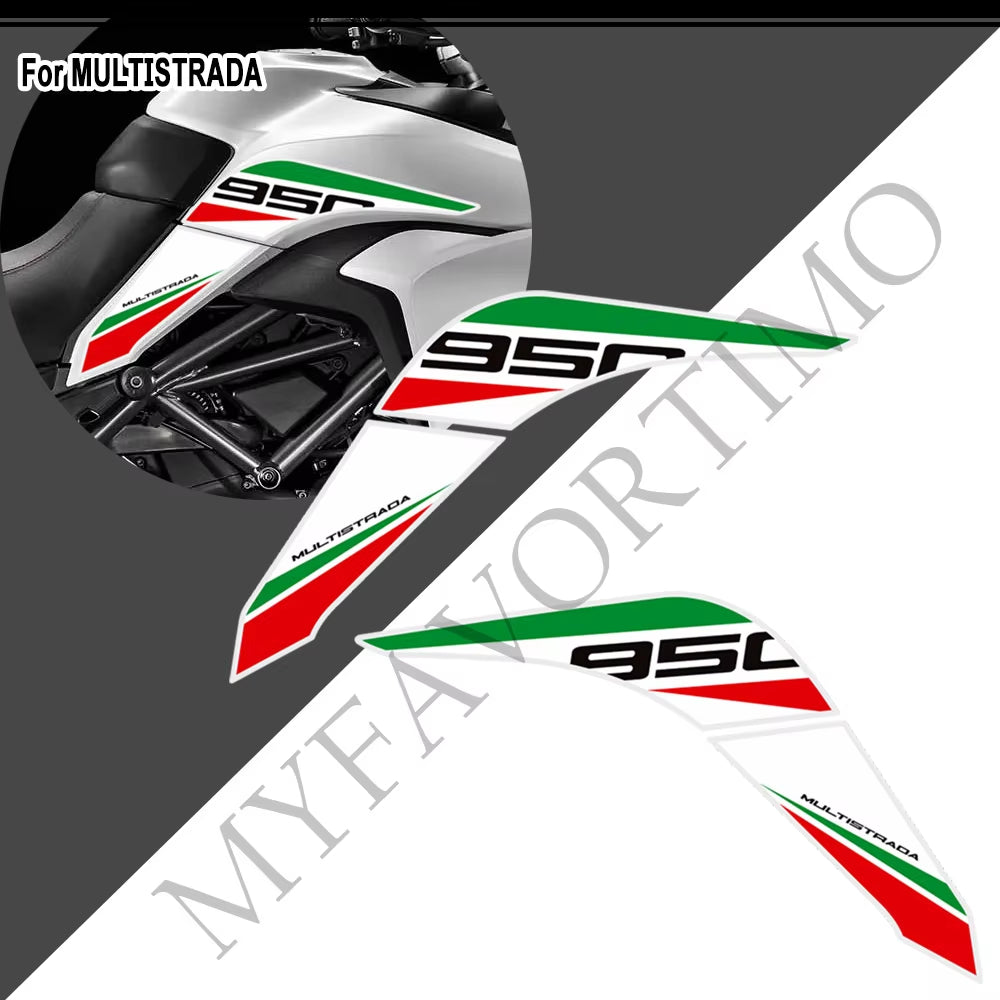 Ducati Multistrada 950 S PVC Full Body Decals Kit 2019-2021 丨 Black and Red