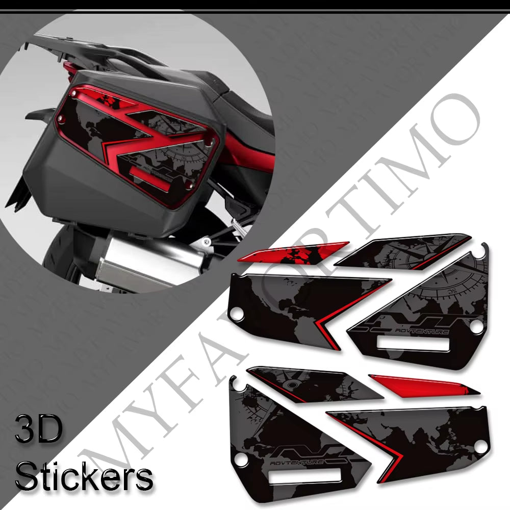 Honda NT1100 NT1100 DCT 3D Epoxy Side Pannier Decals Kit 2022-2026 丨 Black Red White