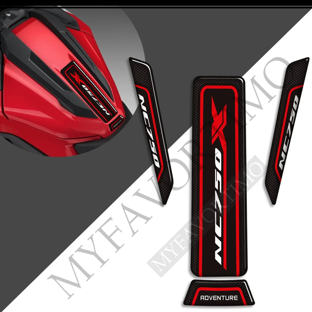 Honda NC750X 2021-2022 | 3D Epoxy Tank Pad & Knee Wind Deflector Stickers Decals