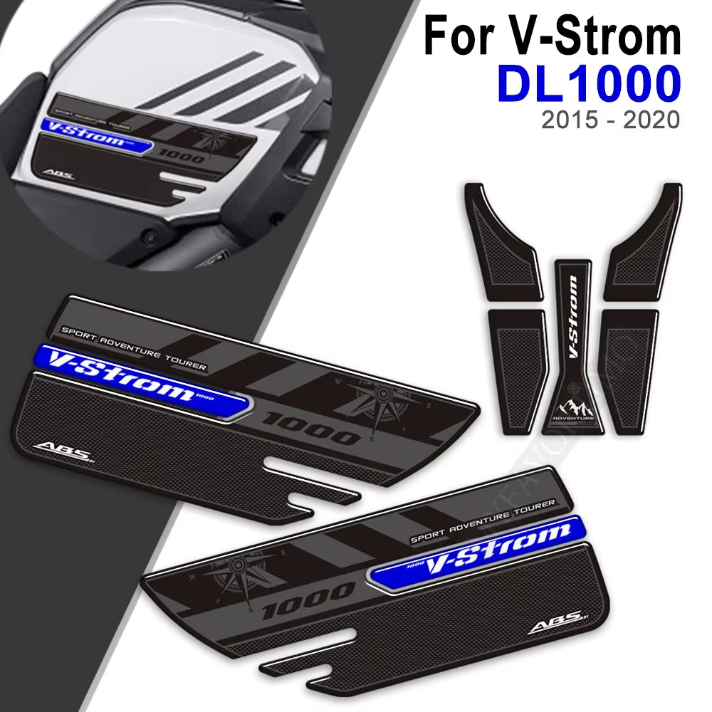 Suzuki V-Strom DL1000 3D Epoxy Tank Decals Kit 2015-2020 丨 Center and Side Stickers