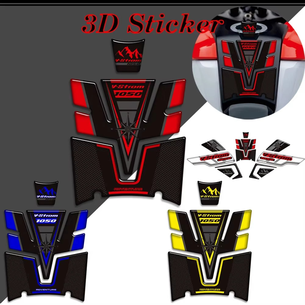 Suzuki V-Strom DL1050XT 3D Epoxy Tank Decals Kit 2020-2025 丨 Center and Side Stickers