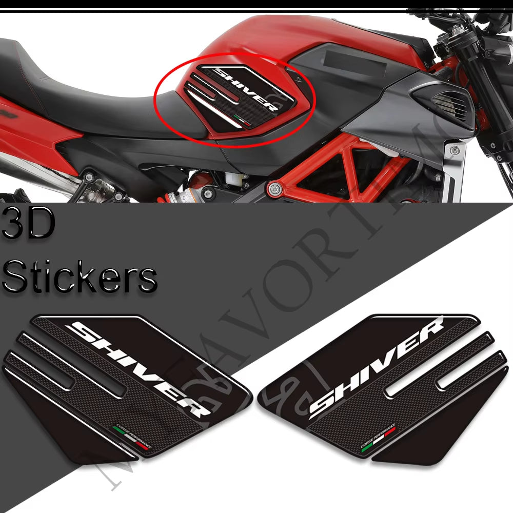 Aprilia SL 750 SL 900 Shiver 3D Epoxy Tank Decals Kit 2007-2019 丨 Center and Side Stickers