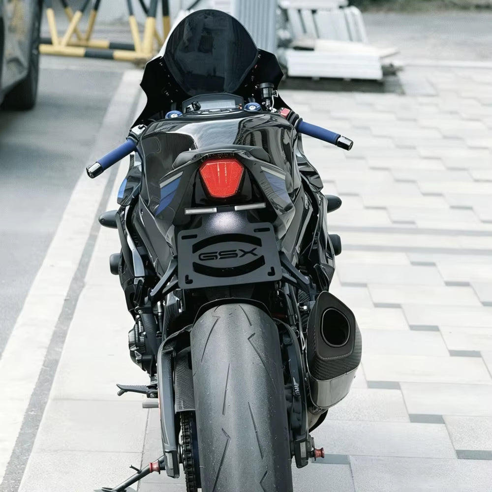 Suzuki GSX-R1000 GSXR1000 2017-2024 | Kit de suppression de garde-boue avec support de plaque d'immatriculation et éclairage de plaque à LED
