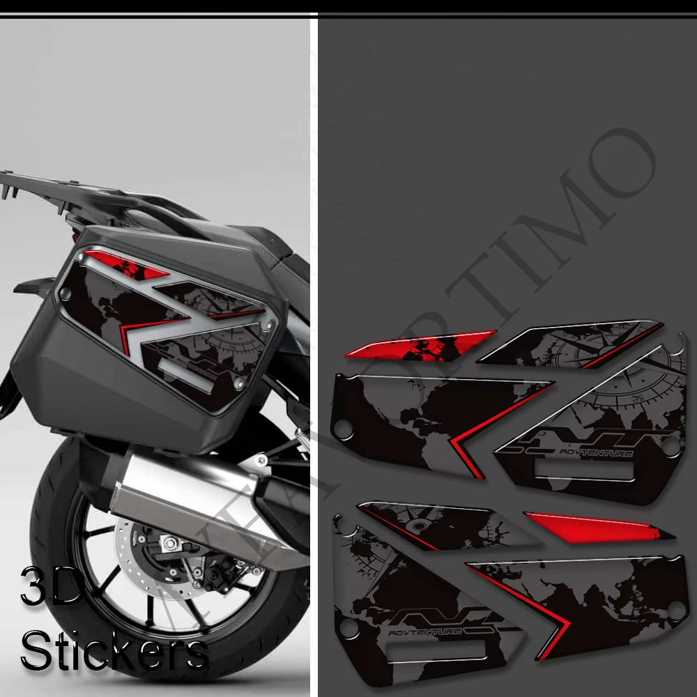 Honda NT1100 NT1100 DCT 3D Epoxy Side Pannier Decals Kit 2022-2026 丨 Black Red White