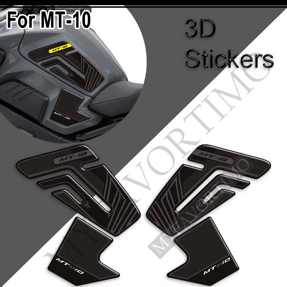 Yamaha MT-10 MT-10 SP FZ-10 3D Epoxy Tank Decals Kit 2016-2024 丨 Fuel Cap and Side Stickers