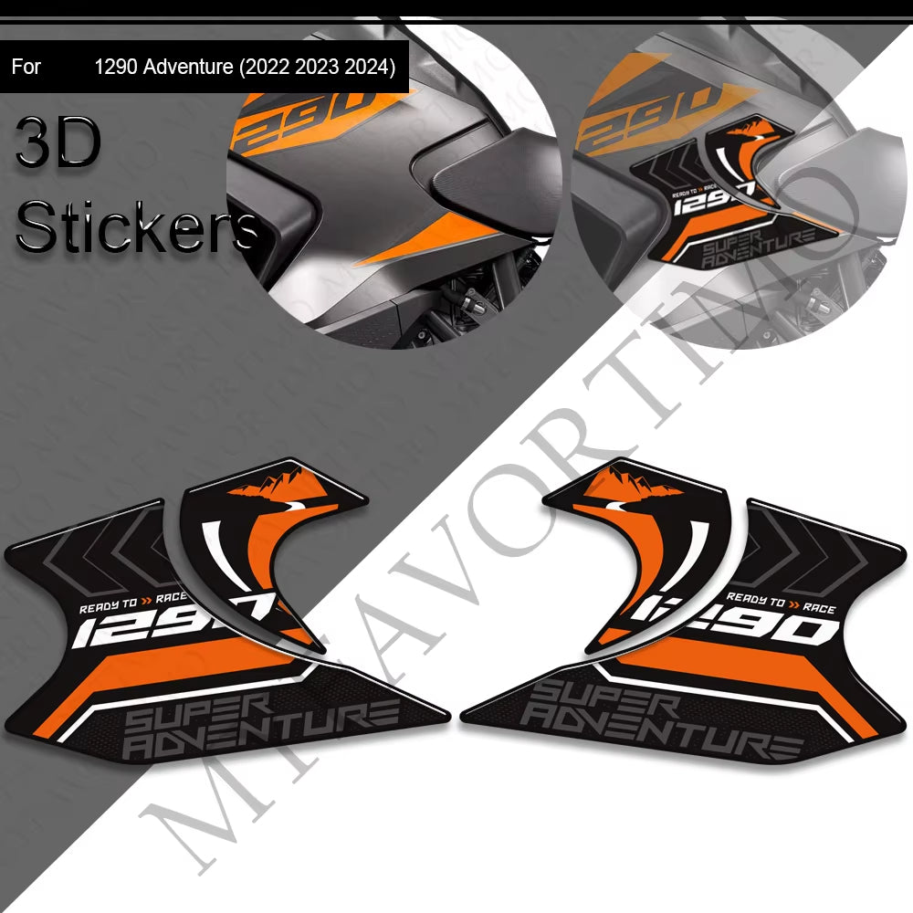 KTM 1290 Super Adventure S R 3D Epoxy Tank Pad Kit 2022-2024 丨 Center and Side Stickers