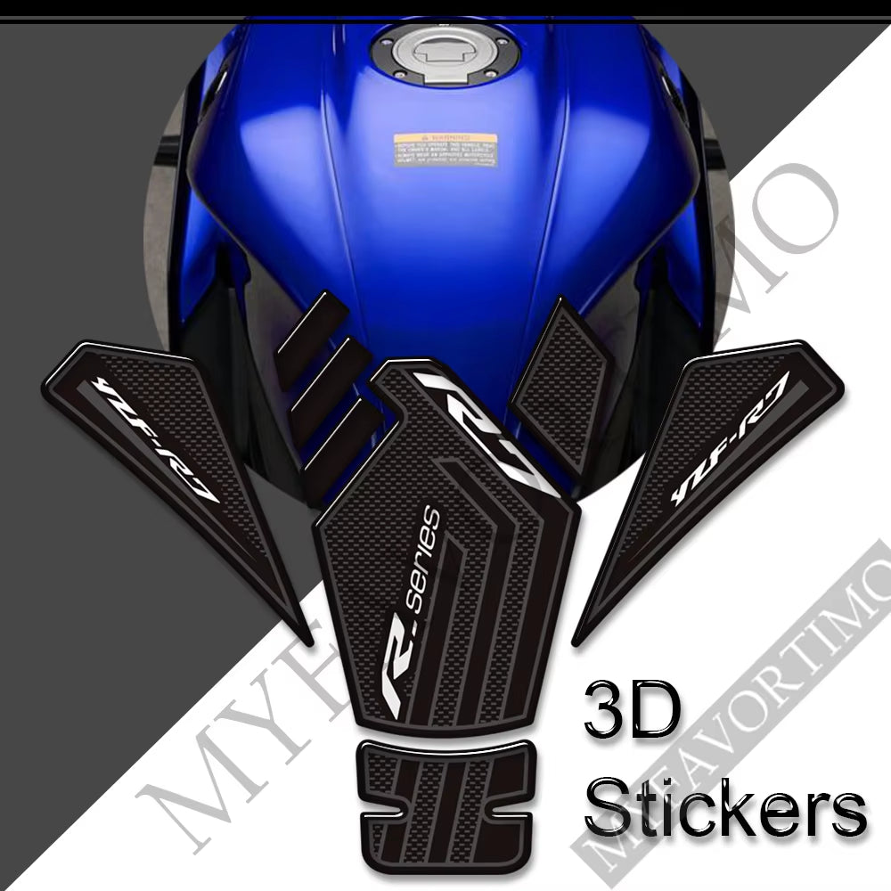 Yamaha YZF-R7 3D Epoxy Tank Decals Kit 2022 丨 Center and Side Stickers