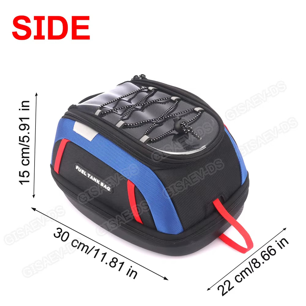 Motorcycle 4.5L Waterproof Tank Bag | Fuel Tank Luggage with Adapter Ring For Honda / BMW / Ducati / Triumph / CFMOTO