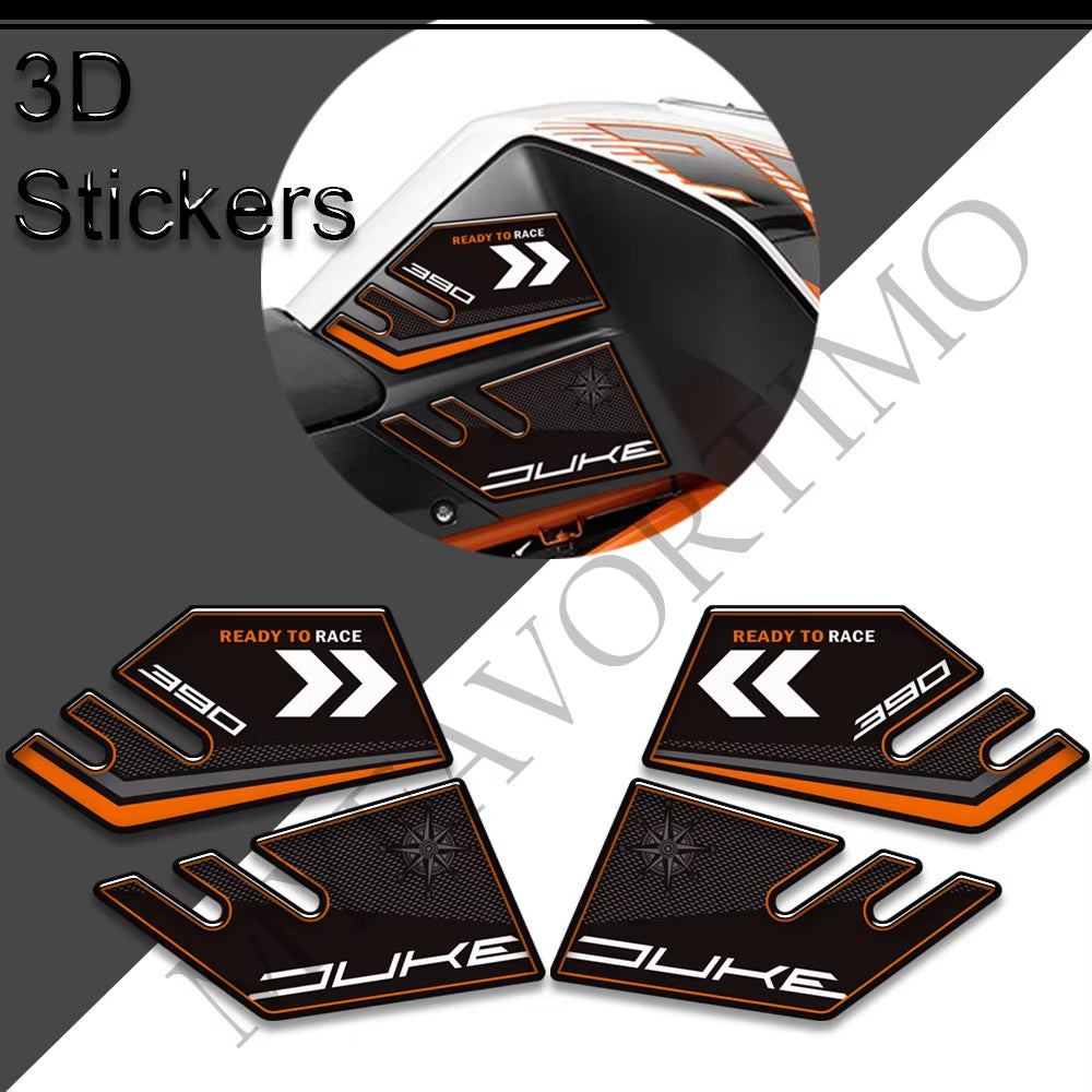 KTM 390 Duke 3D Epoxy Tank Pad Kit 丨 Center and Side Stickers