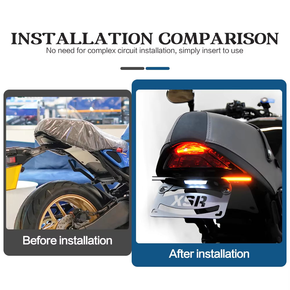Yamaha XSR‑900 XSR900 2022‑2026 | LED Tail Tidy License Plate Holder Fender Eliminator Kit