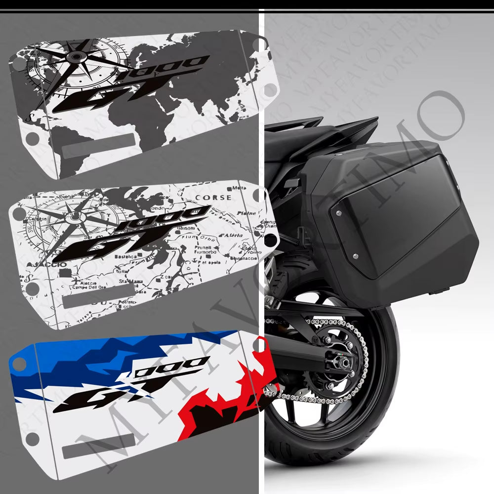 Honda CB1000GT PVC Side Pannier Decals Kit 2025-2026 丨 Black Red White