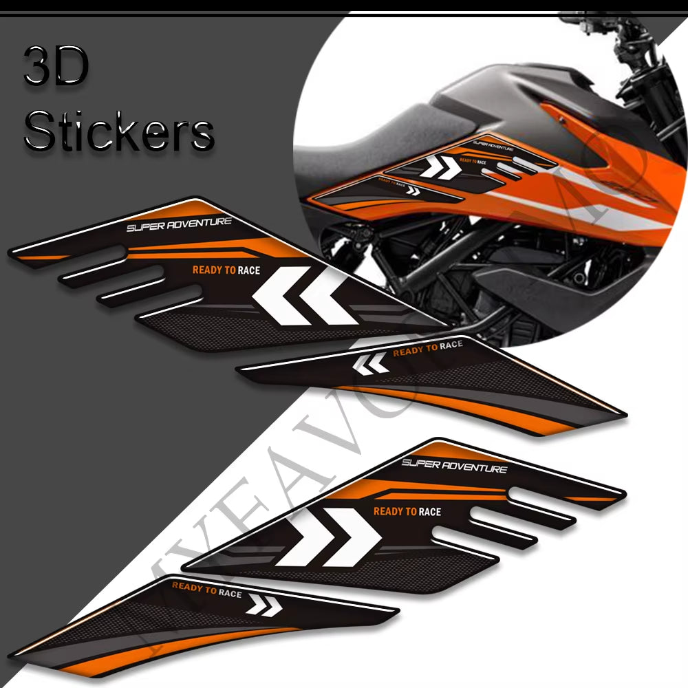KTM 250 390 790 890 Adventure 3D Epoxy Tank Pad Kit 丨 Orange