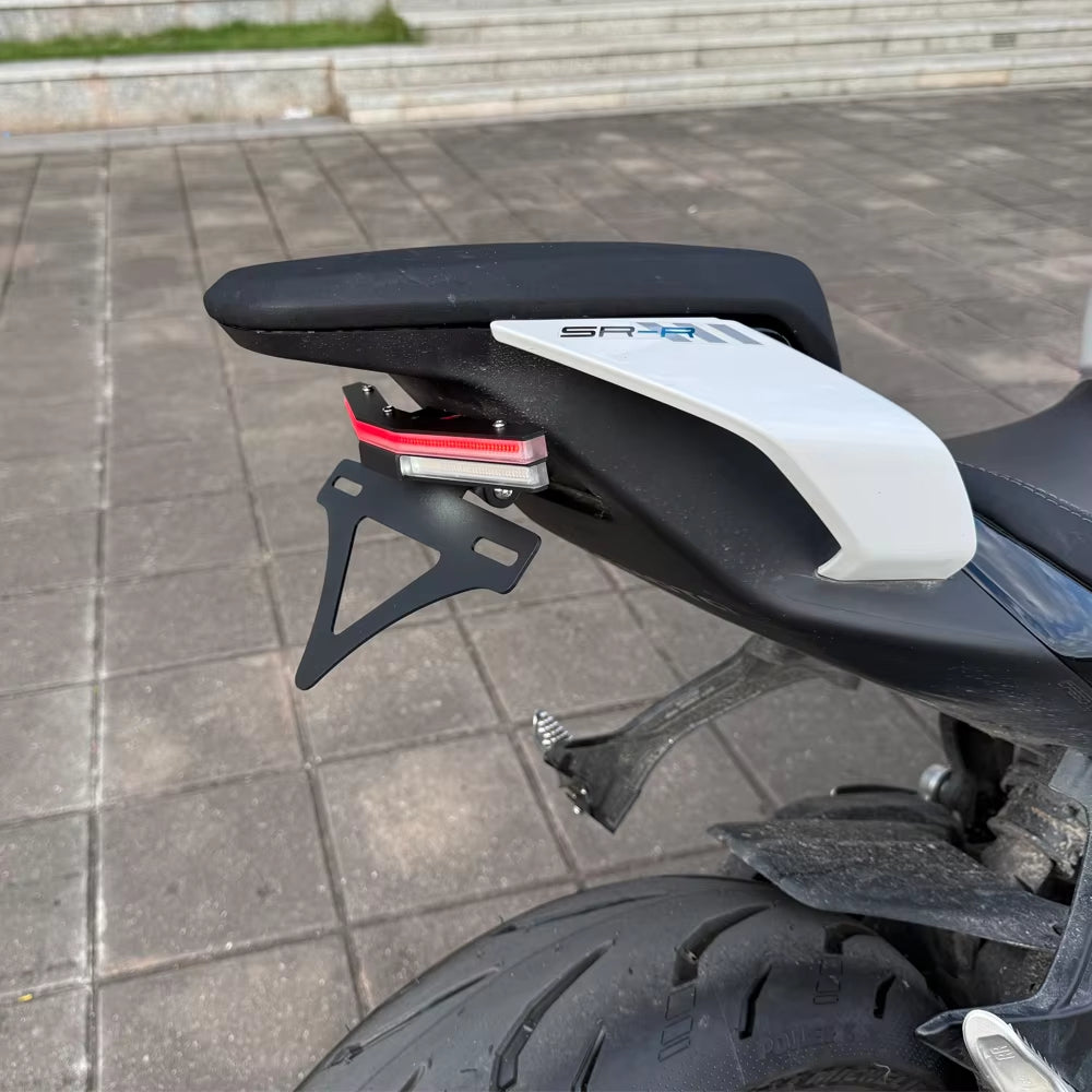 CFMOTO 675SR 500SR 2024‑2026 | Support de plaque d'immatriculation court / Éliminateur de garde-boue