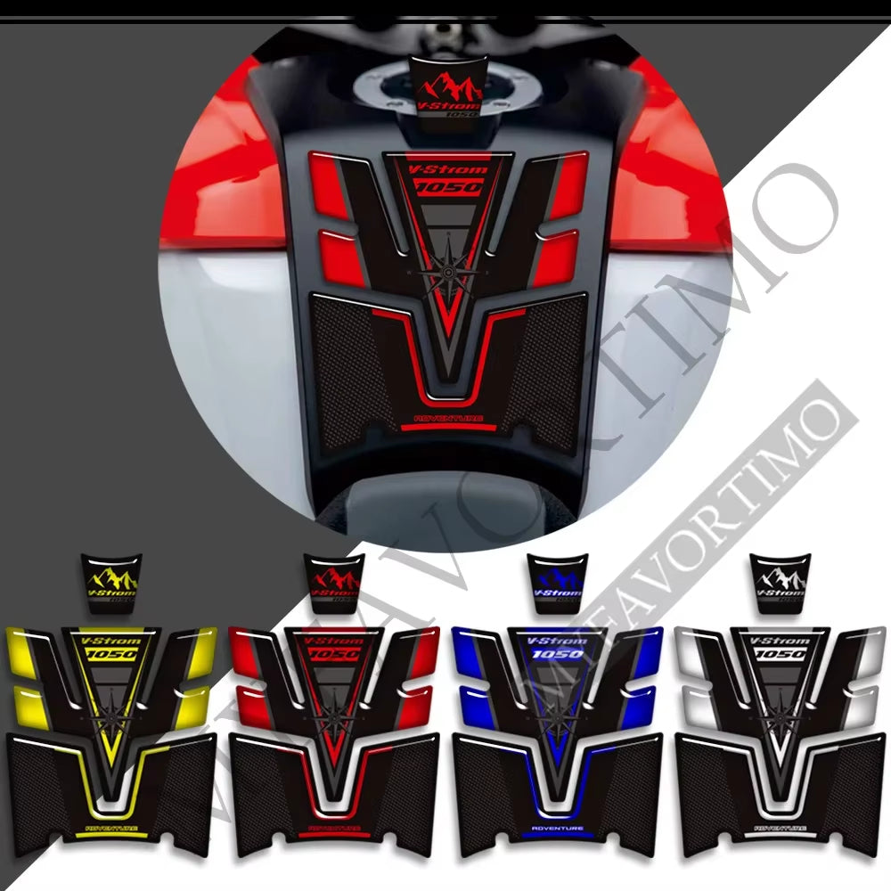 Suzuki V-Strom DL1050XT 3D Epoxy Tank Decals Kit 2020-2025 丨 Center and Side Stickers