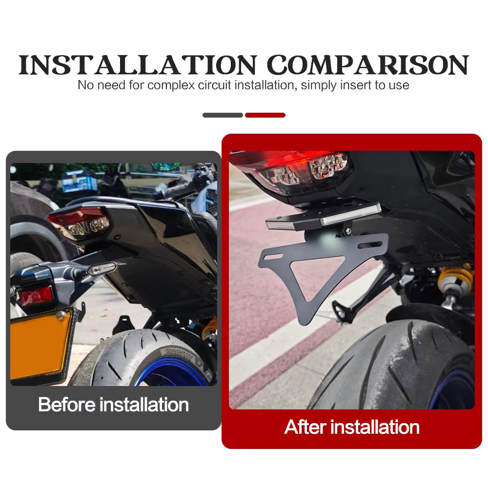 Yamaha MT‑09 SP MT09 2024‑2026 | Short Tail License Plate Holder Fender Eliminator