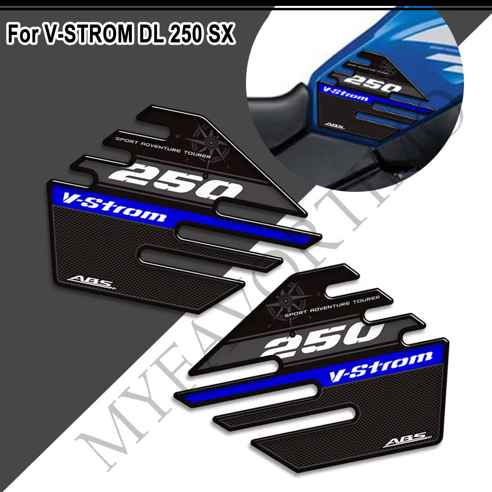 Suzuki V-Strom DL250 SX 3D Epoxy Tank Decals Kit 2022-2025 丨 Center and Side Stickers