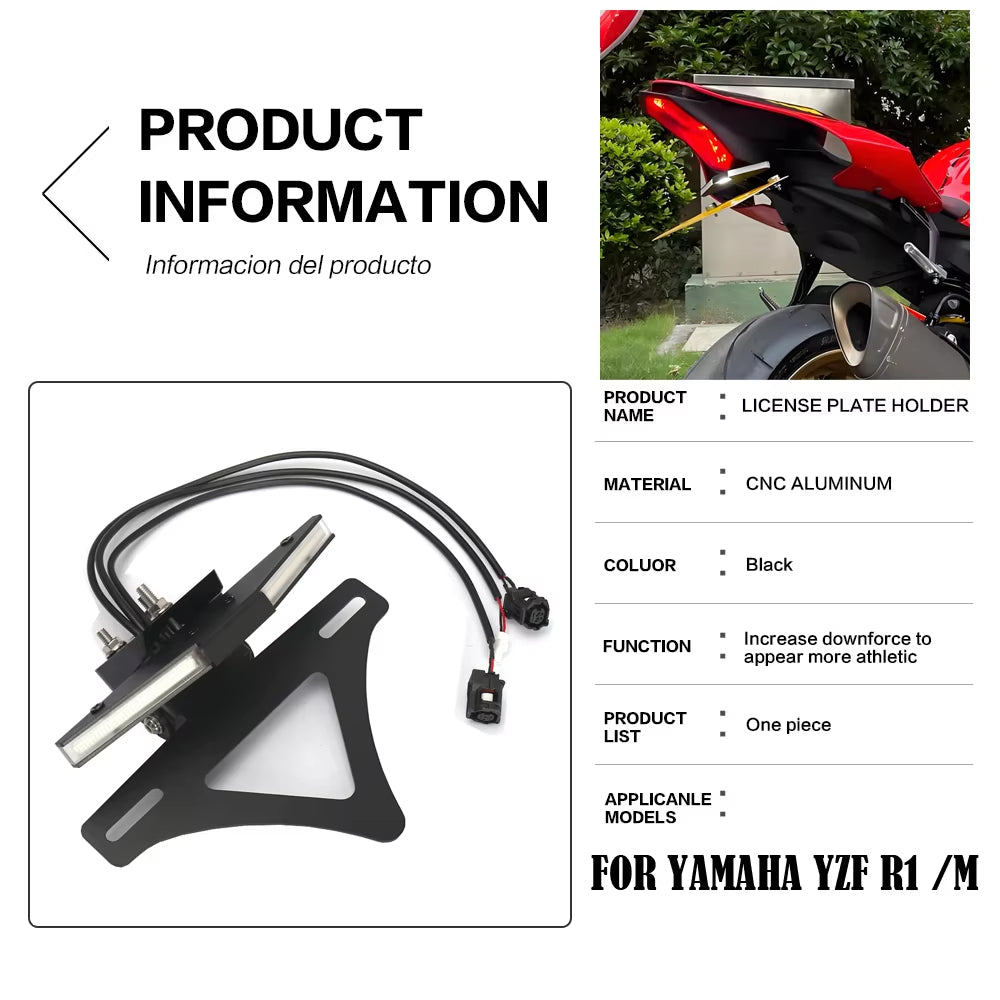 Yamaha YZF‑R1 Tail Tidy 2015‑2025 | LED License Plate Holder