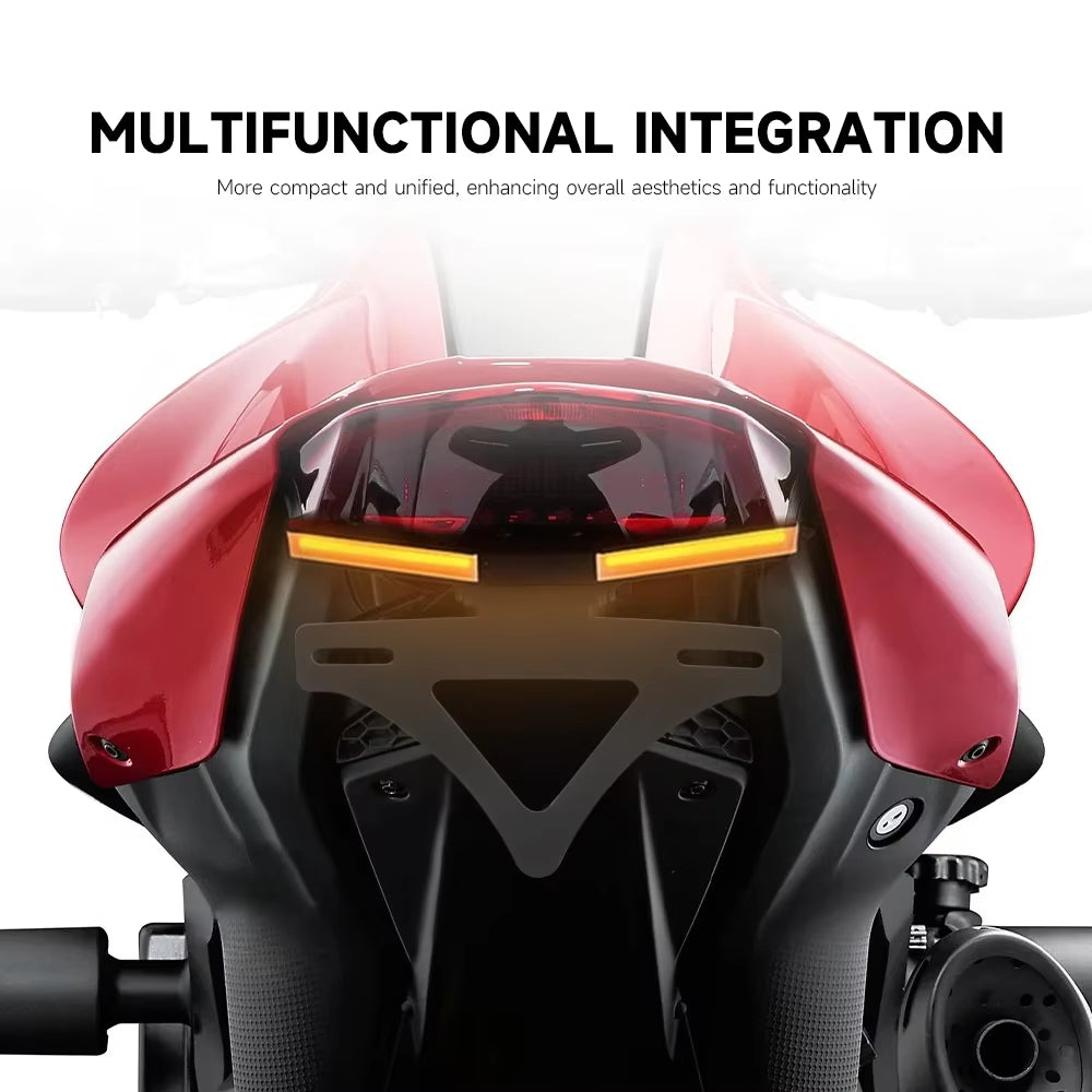 Ducati Monster 950 2021‑2023 | Integrated LED Tail Brake Turn Signal License Plate Bracket Kit