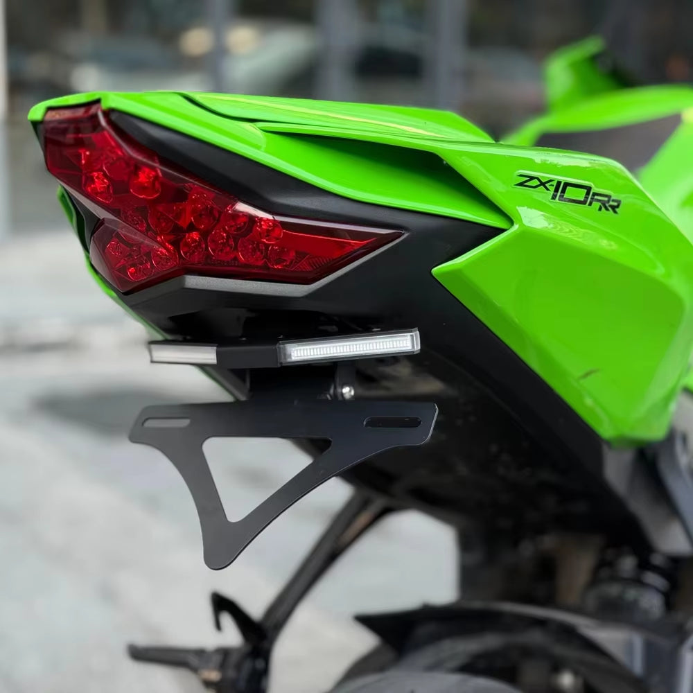 Support de plaque d'immatriculation à LED Kawasaki ZX‑10R ZX‑10RR 2023‑2025