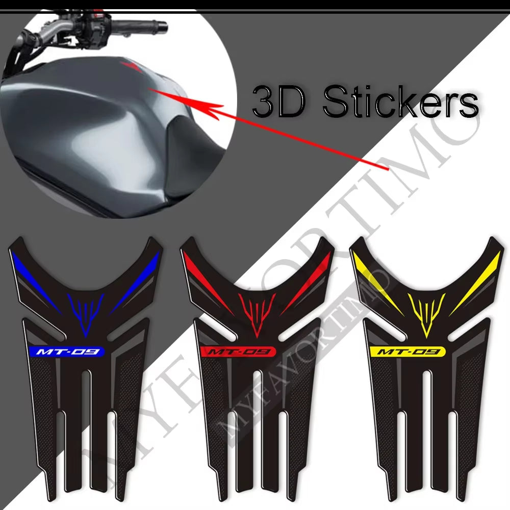 Yamaha MT-09 MT-09 SP FZ-09 3D Epoxy Tank Decals Kit 2021-2022 丨 Fuel Cap and Side Stickers