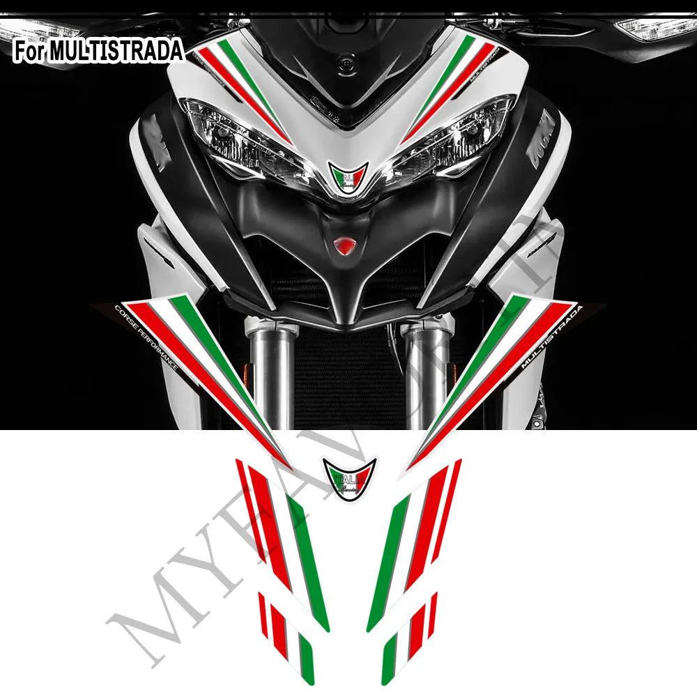 Ducati Multistrada 950 S PVC Full Body Decals Kit 2019-2021 丨 Black and Red