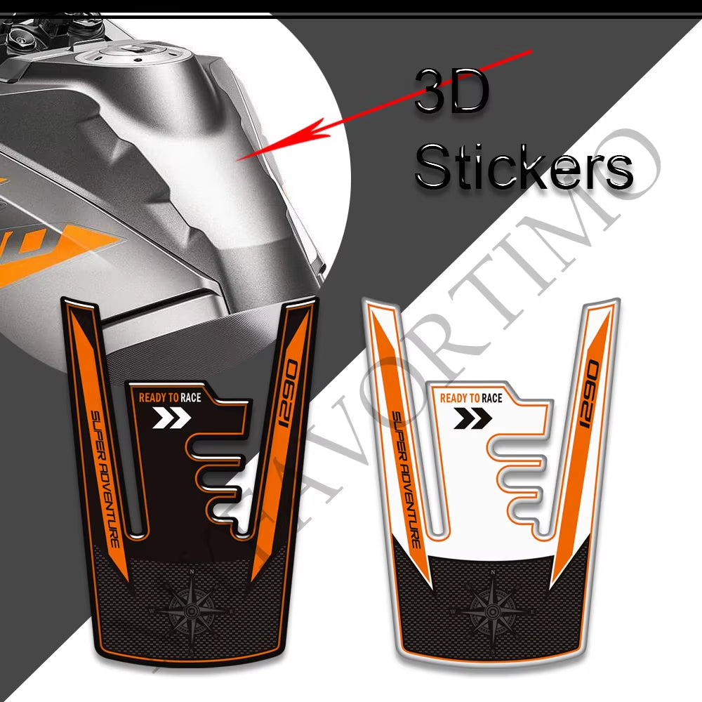 KTM 1290 Super Adventure S R 3D Epoxy Tank Pad Kit 丨 Center and Side Stickers