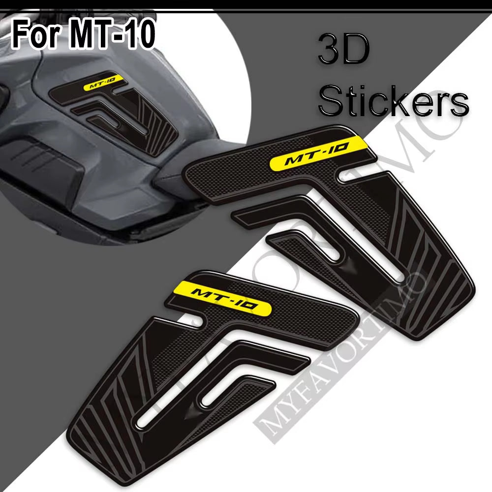 Yamaha MT-10 MT-10 SP FZ-10 3D Epoxy Tank Decals Kit 2016-2024 丨 Fuel Cap and Side Stickers
