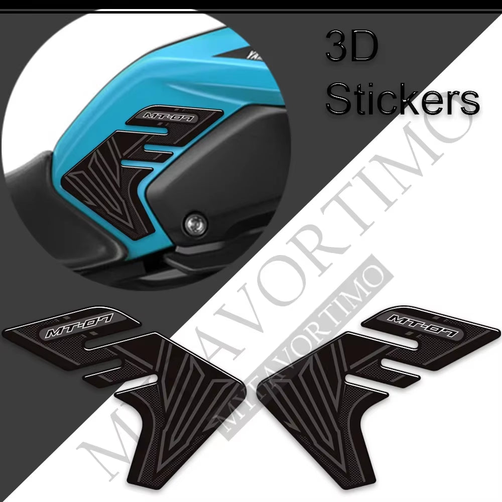 Yamaha MT-07 MT-07 SP 3D Epoxy Tank Decals Kit 2018-2020 丨 Fuel Cap and Side Stickers
