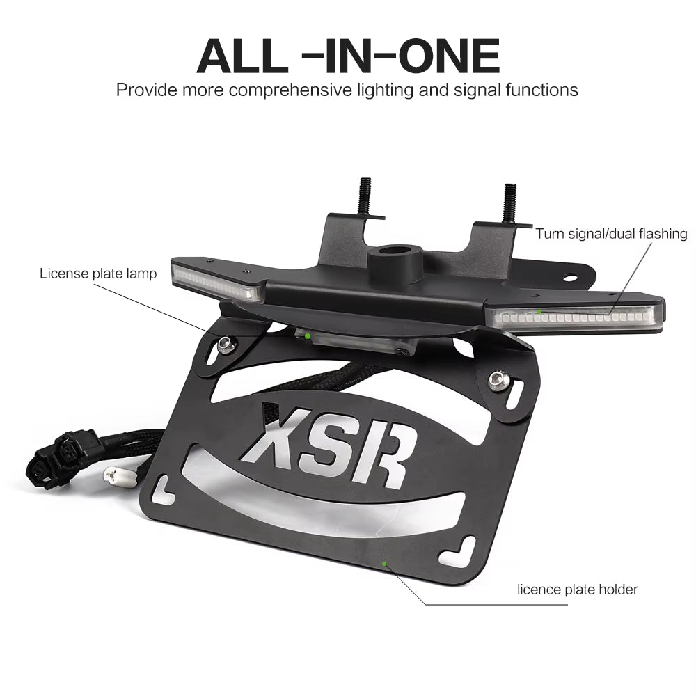 Yamaha XSR‑900 XSR900 2022‑2026 | LED Tail Tidy License Plate Holder Fender Eliminator Kit