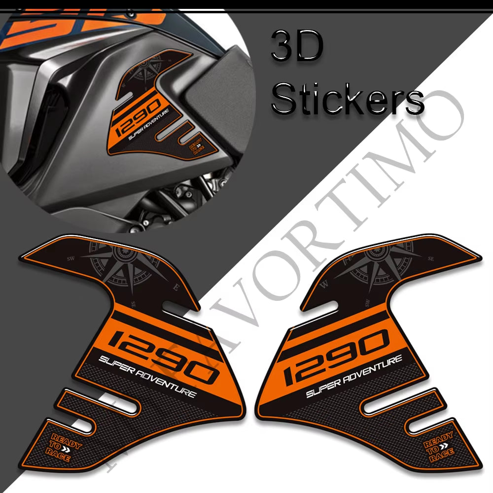 KTM 1290 Super Adventure S R 3D Epoxy Tank Pad Kit 丨 Center and Side Stickers