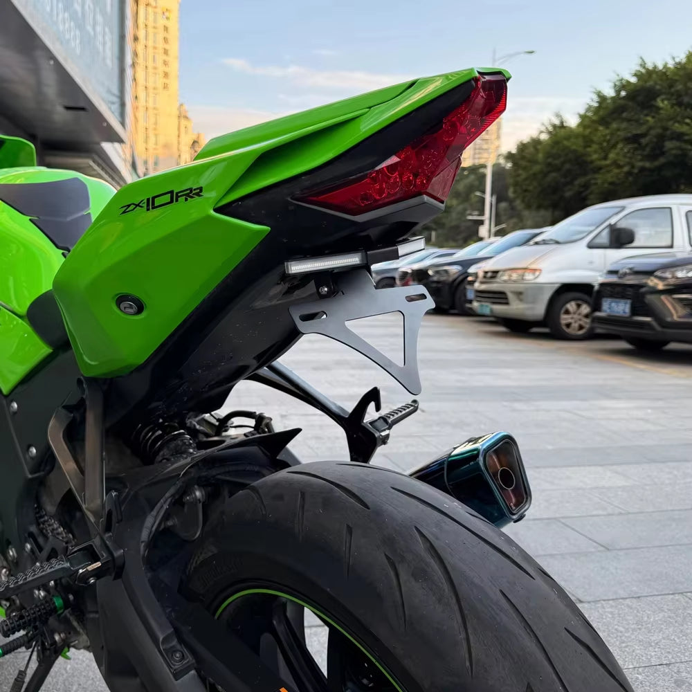 Support de plaque d'immatriculation à LED Kawasaki ZX‑10R ZX‑10RR 2023‑2025