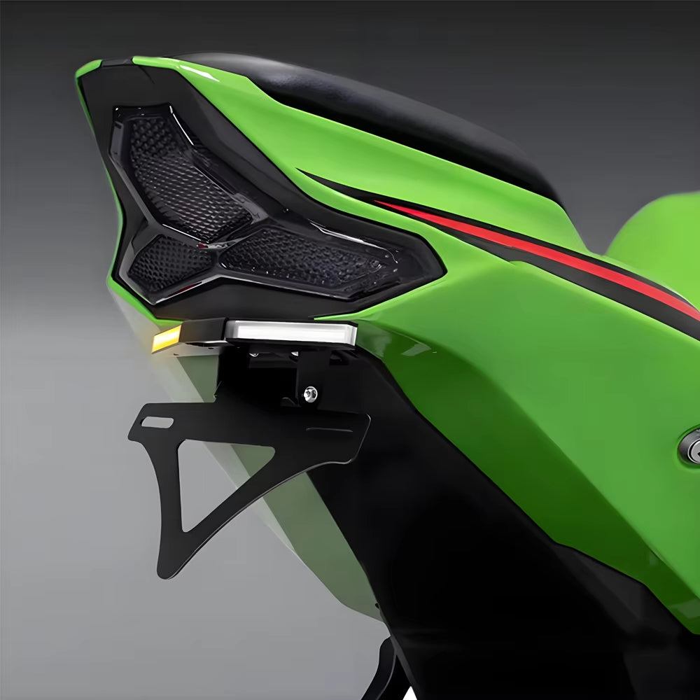 Kawasaki ZX-4R ZX-4RR 2024-2025 | LED Tail Brake Light Integrated Turn Signal License Plate Bracket Kit