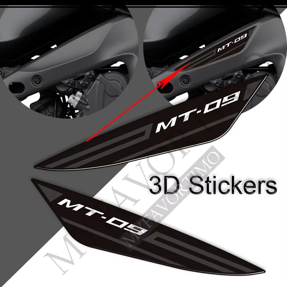 Yamaha MT-09 MT-09 SP FZ-09 3D Epoxy Tank Decals Kit 2021-2022 丨 Fuel Cap and Side Stickers