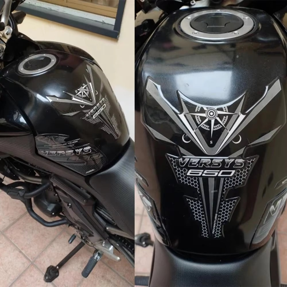Kawasaki Versys 650LT | 3D Epoxy Tank Pad & Knee Protector Adventure Stickers Decals