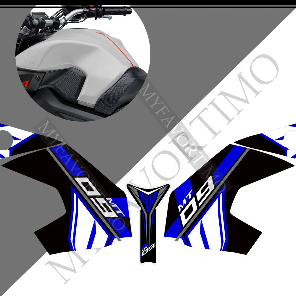 Yamaha MT-09 FZ-09 PVC Full Body Decals Kit 2017-2020 丨 Black Red Yellow Blue