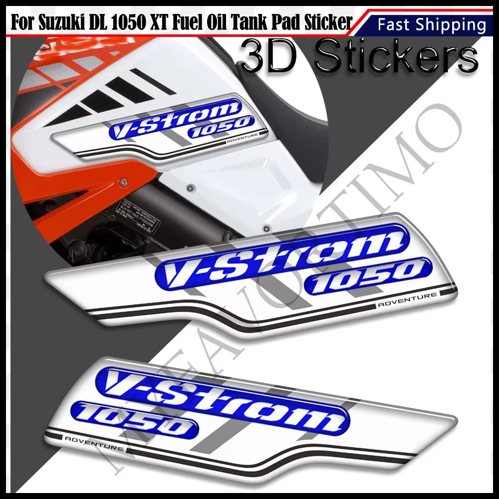 Suzuki V-Strom DL1050XT 3D Epoxy Tank Decals Kit 2020-2025 丨 Center and Side Stickers