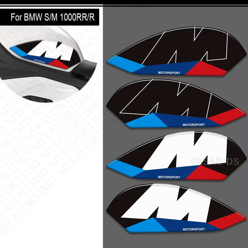 BMW S1000RR S1000R 3D Epoxy Tank Decals Kit 2021-2025 丨 Center Pad and Side Stickers